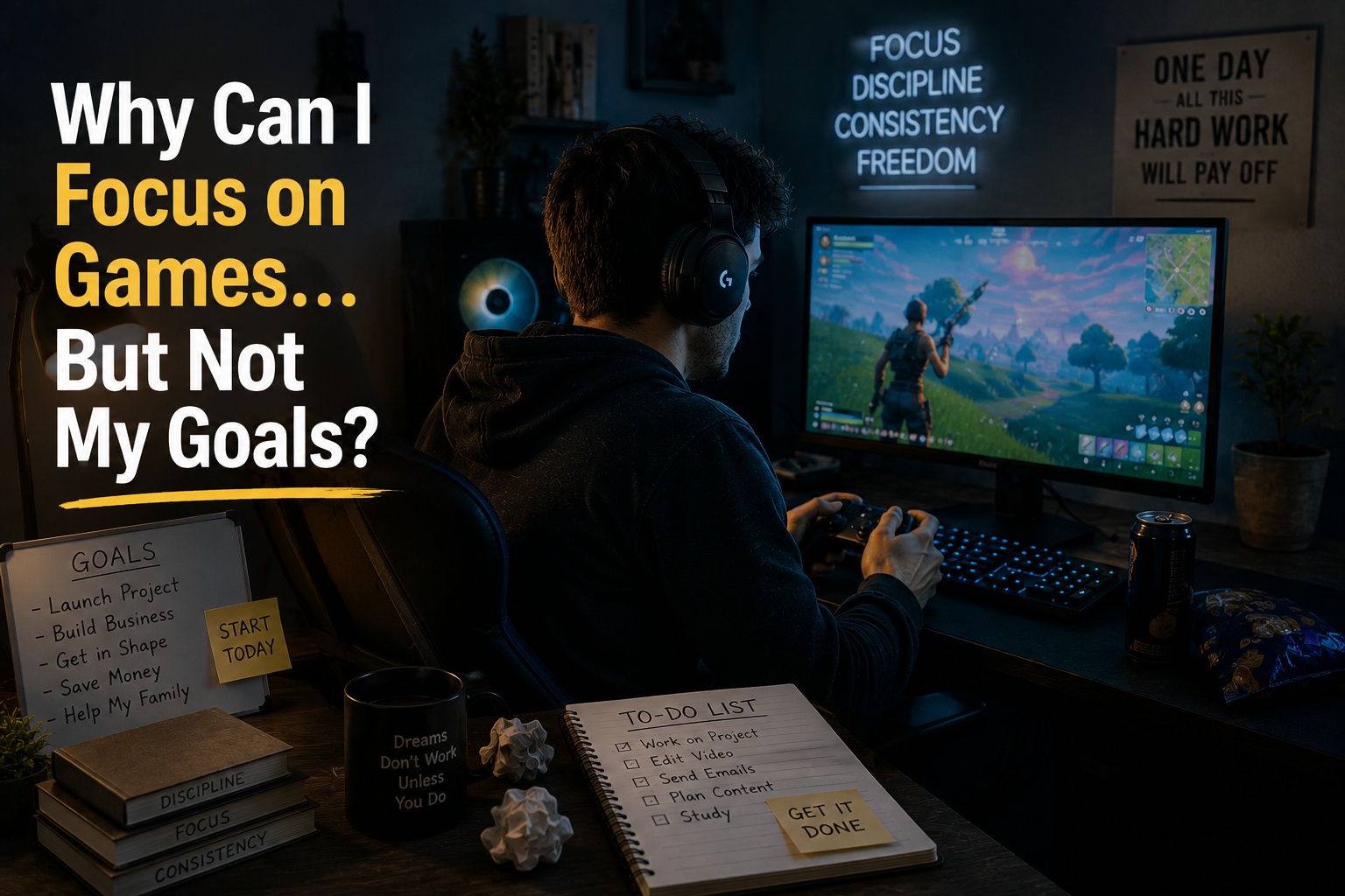 Why You Can Focus on Games for Hours but Not Important Work