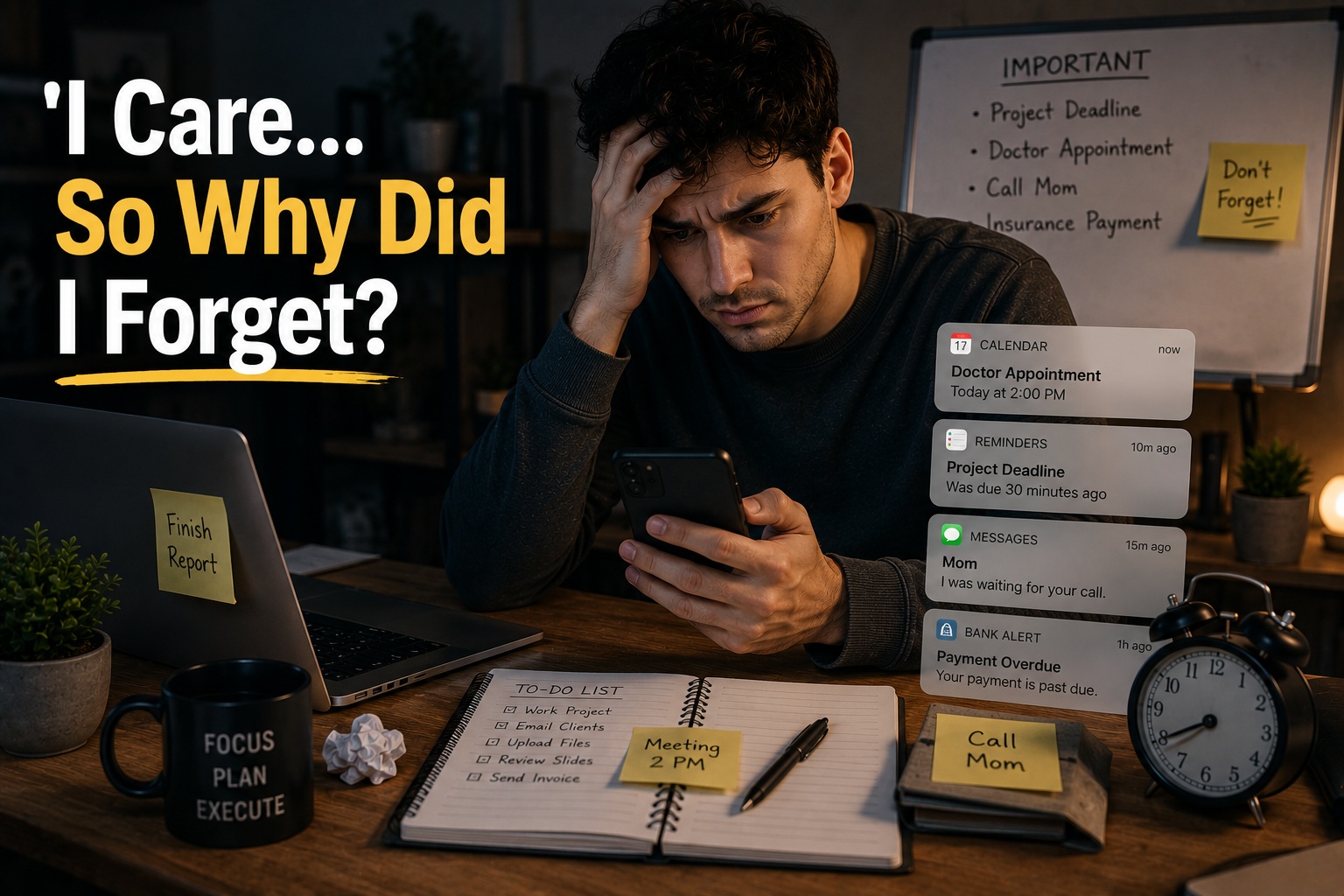 Why ADHD Adults Forget Important Things They Actually Care About