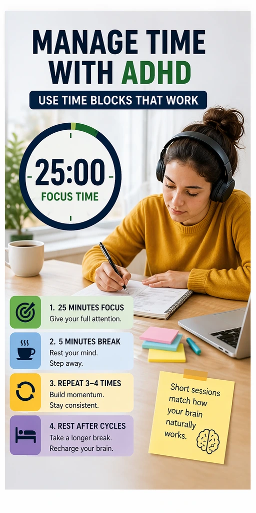 ADHD time management study system for better focus and productivity
