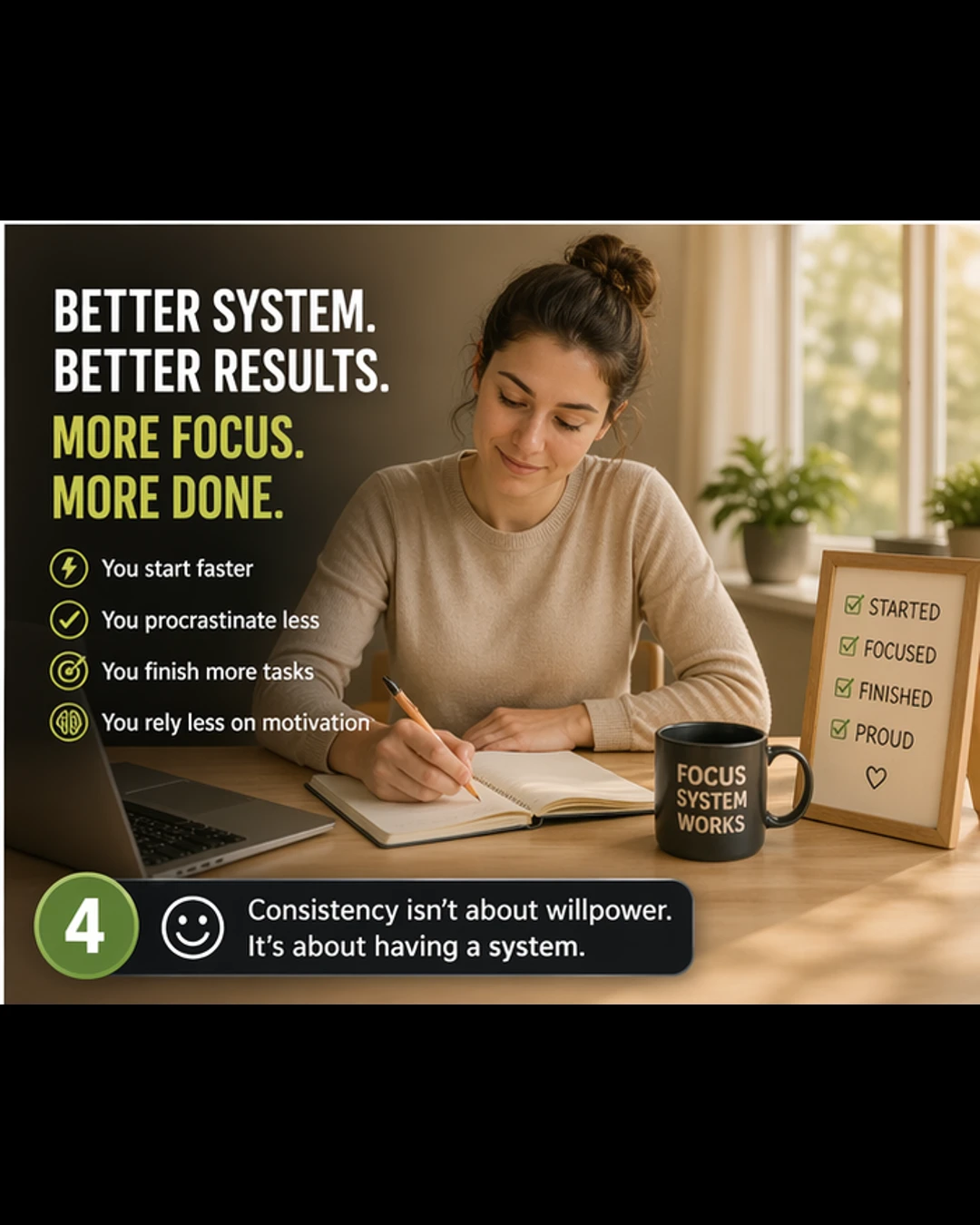 consistent focus deep work leading to calm and productive mind