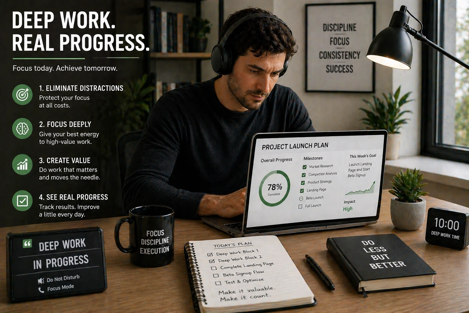 deep work creating real progress and meaningful productivity