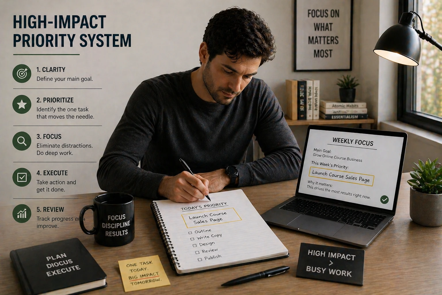 high impact priority system for meaningful productivity