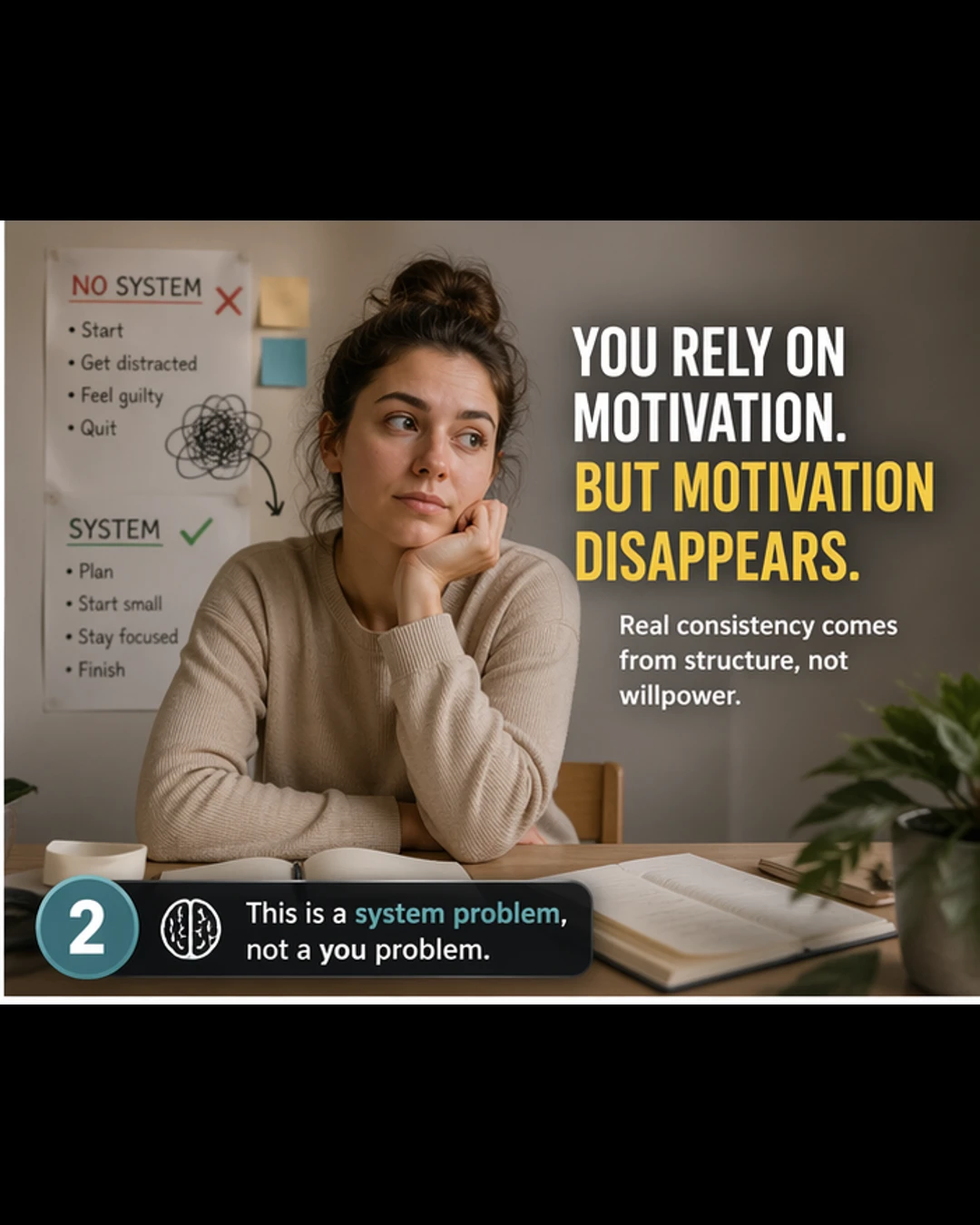 lack of focus system with scattered tasks and distractions
