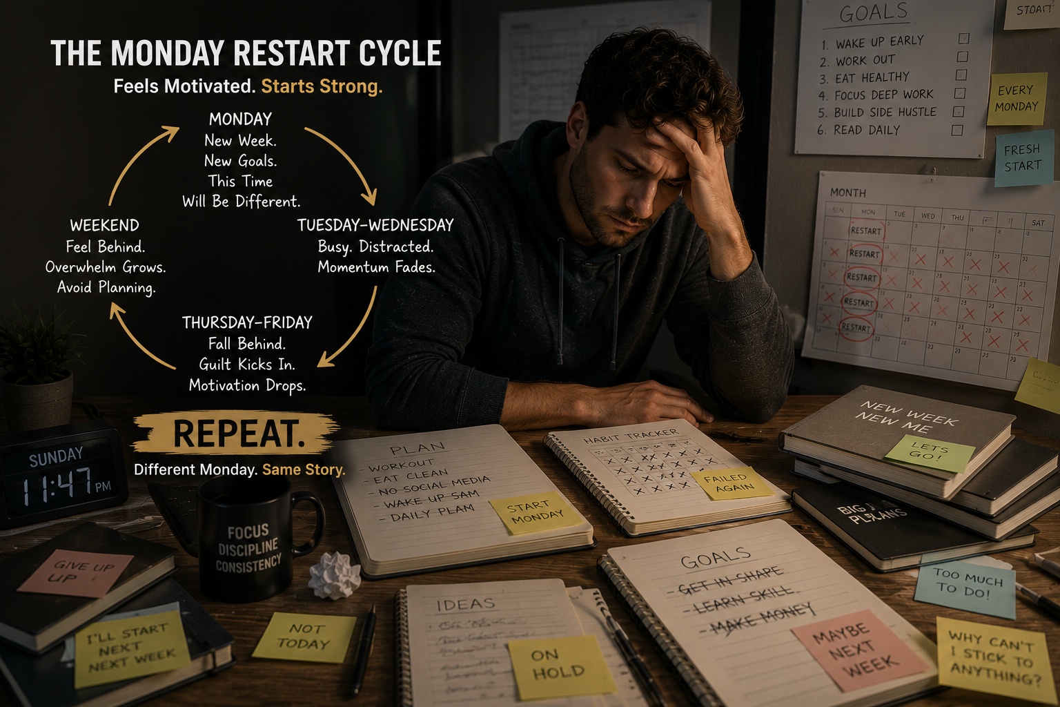 Why You Keep Restarting Your Life Every Monday