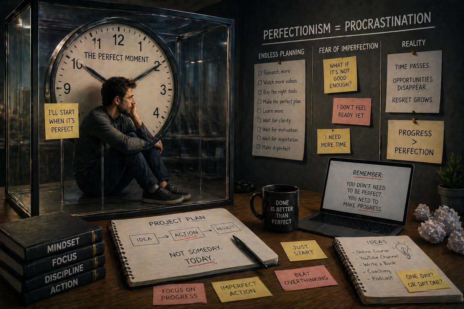 perfectionism and waiting trap causing delayed progress