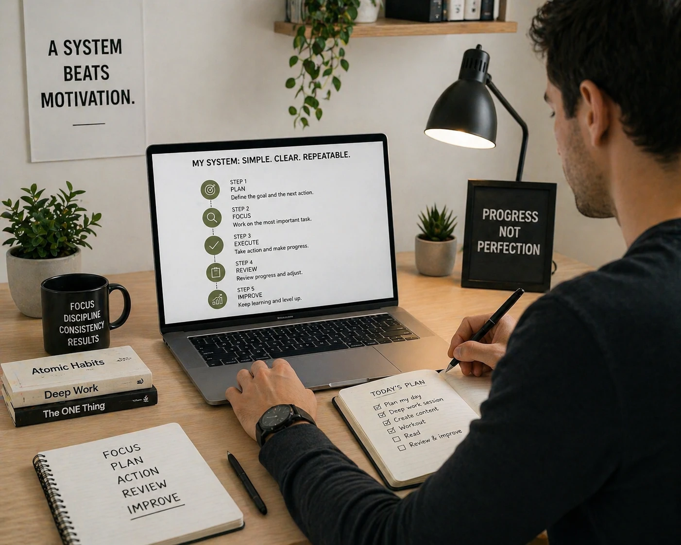 clear predefined system with simple steps reducing decision fatigue