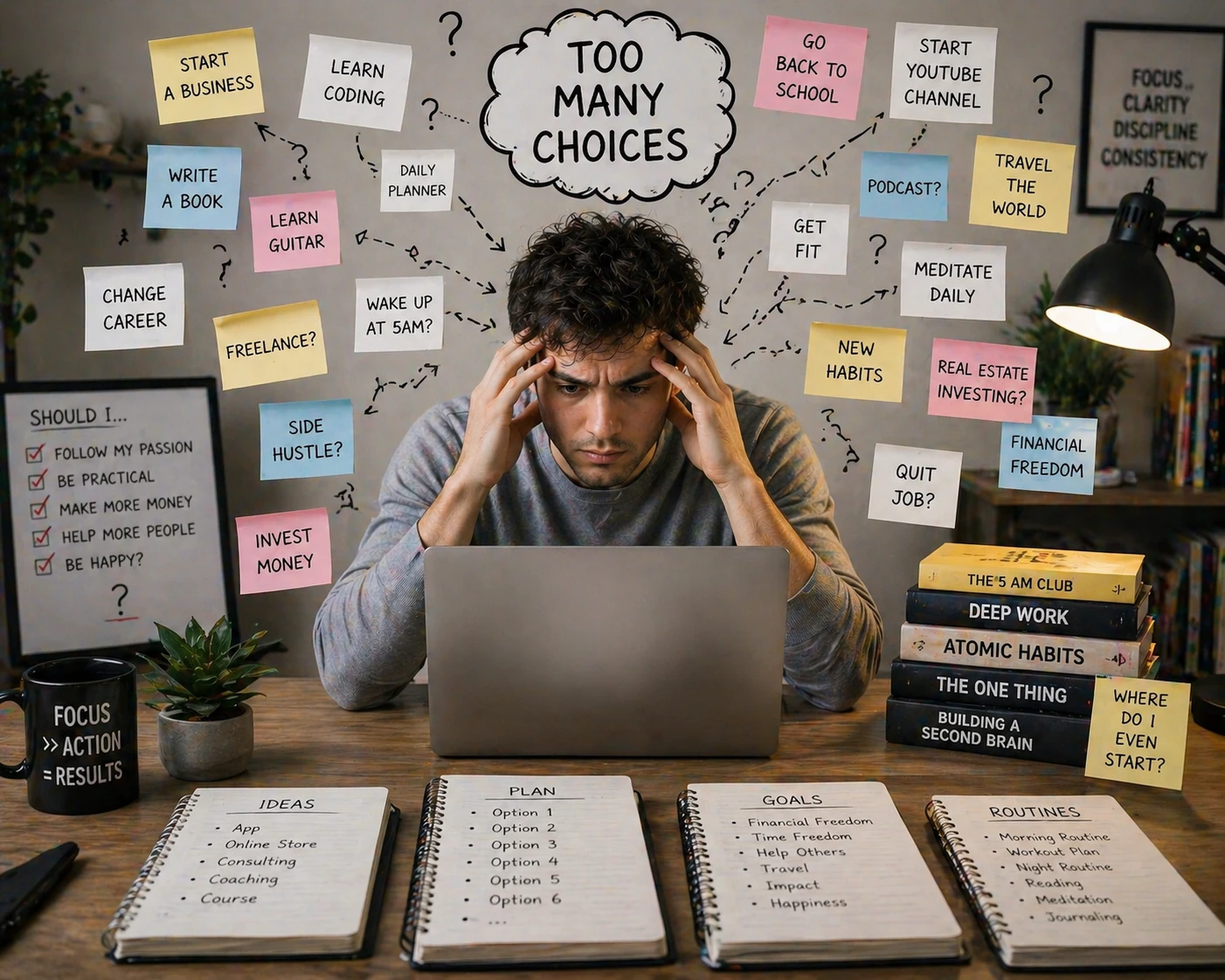 too many choices causing productivity paralysis and overwhelm