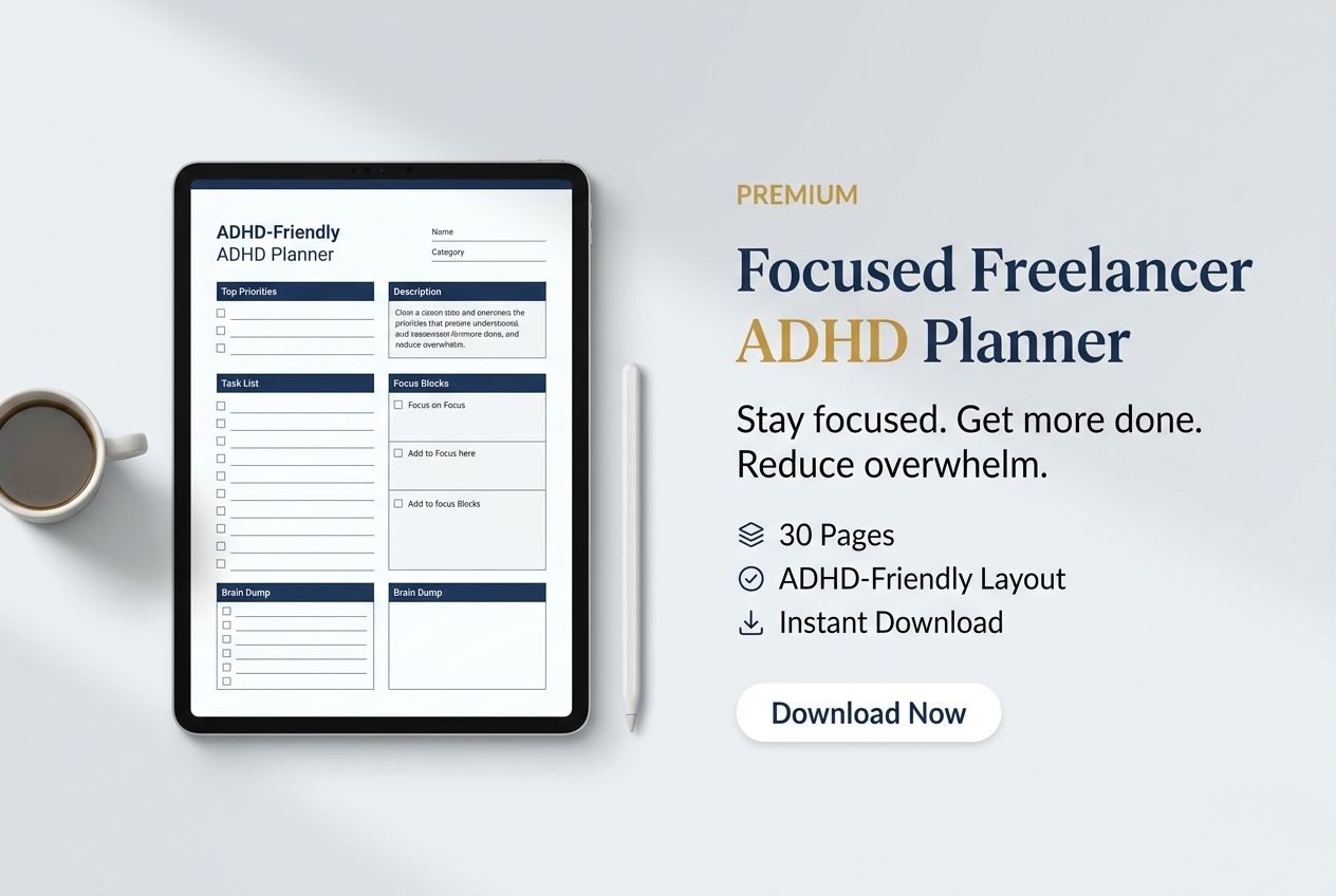 The Focused Freelancer™ — ADHD Planner v2