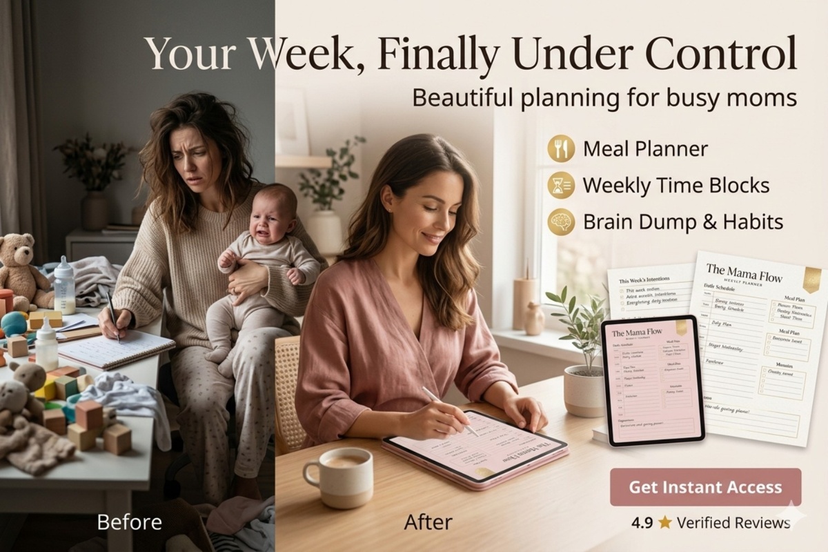 The Mama Flow Weekly Planner™ | Your 10-Minute Weekly Reset System
