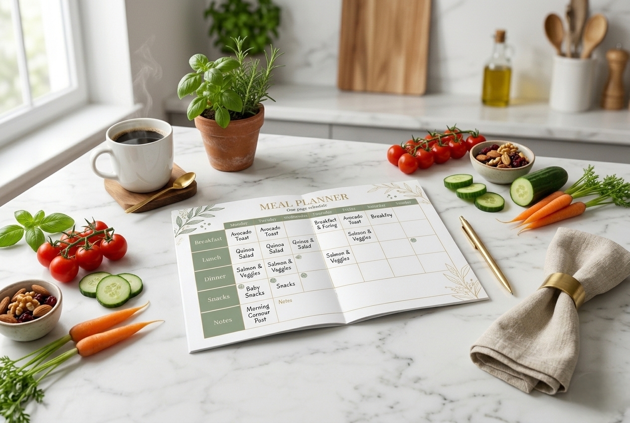 The Busy Mom's Meal Prep Planner™ — 30-Page System